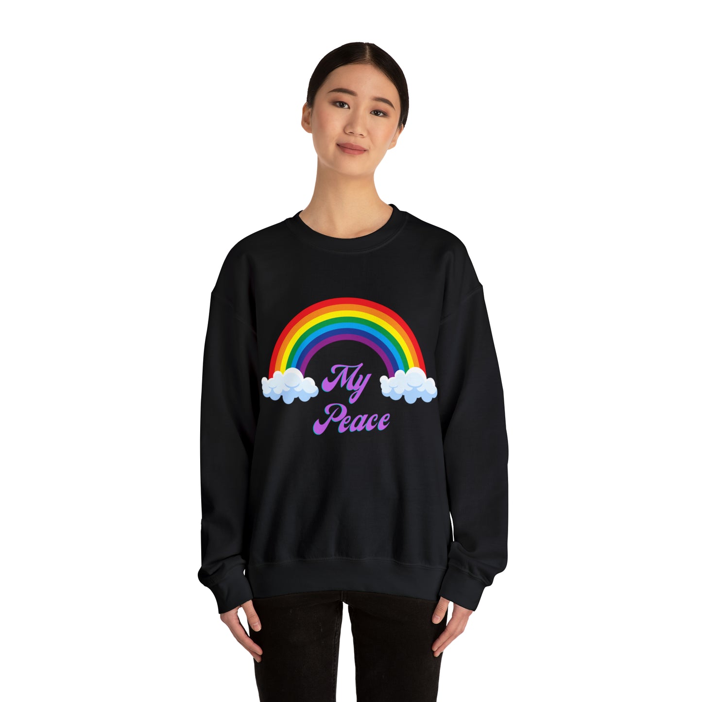 Rainbow design statement Crewneck sweatshirt gift