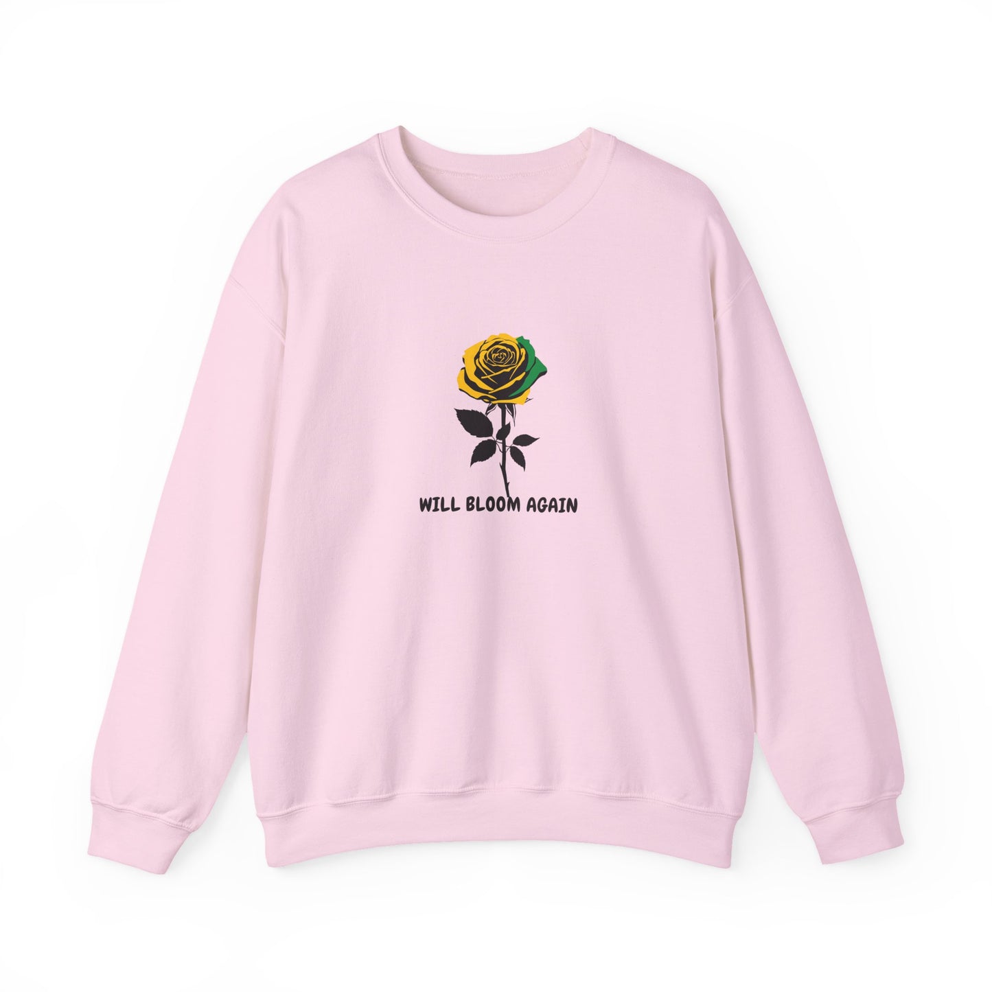 "Will Bloom Again" Rose Graphic Jamaican colors