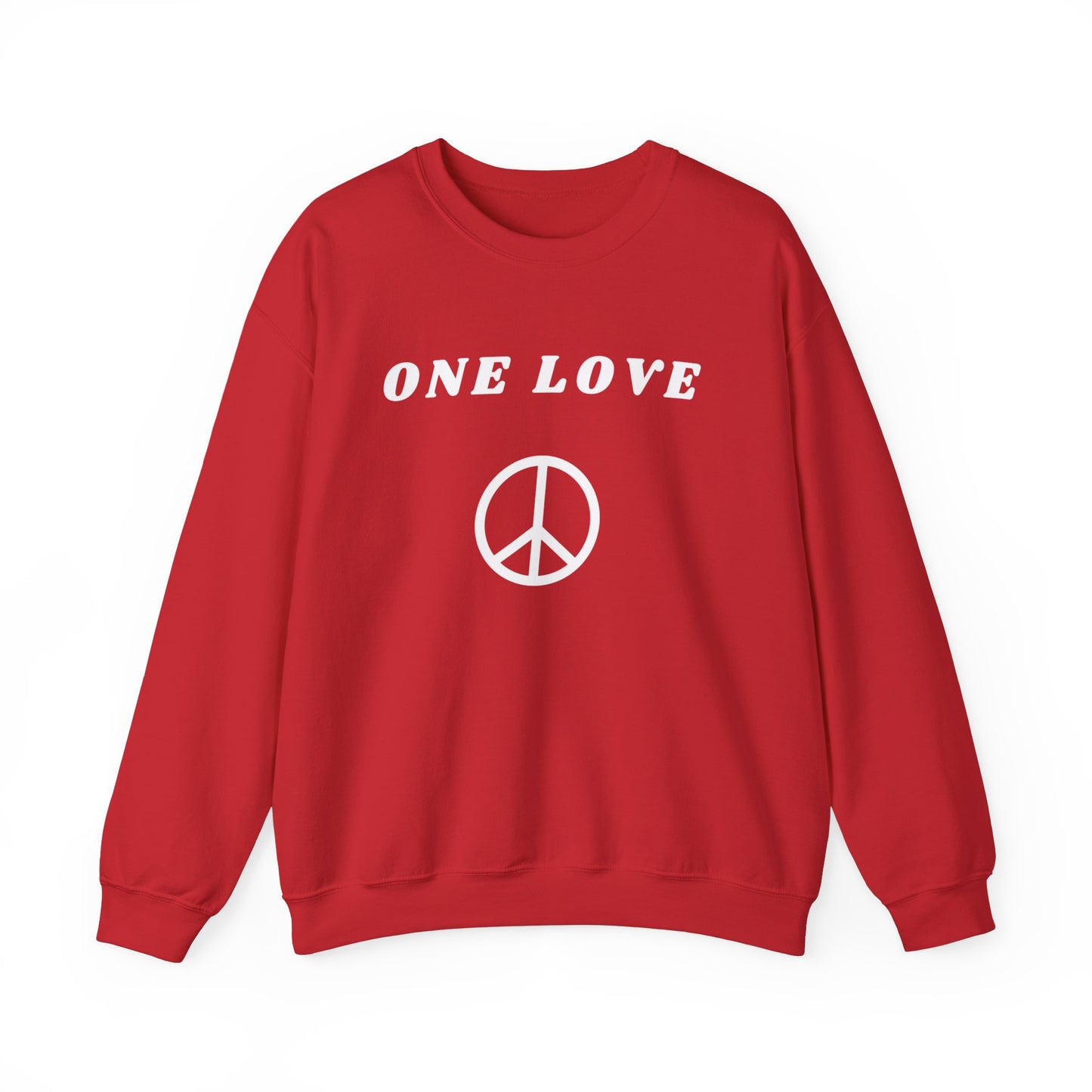 ONE LOVE PEACE CREWNECK SWEATSHIRT GIFT