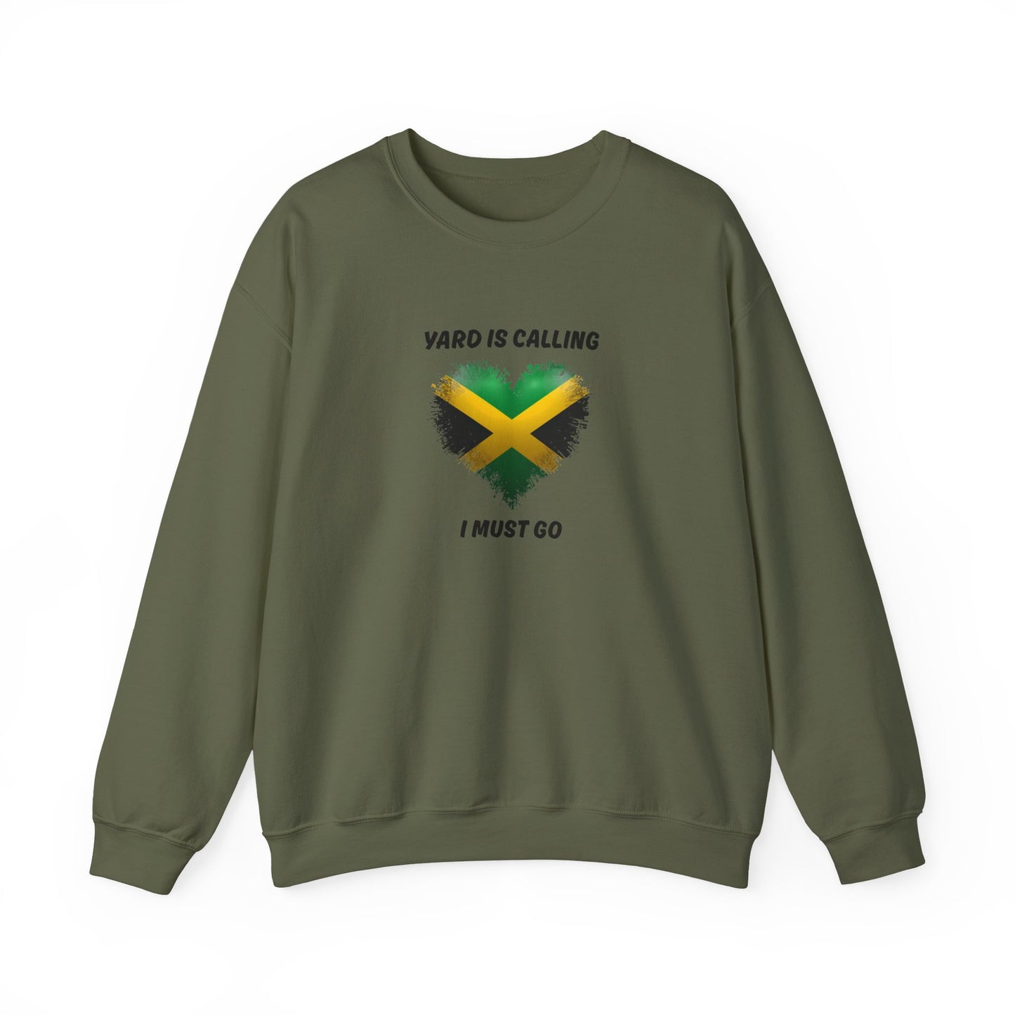Jamaica Heart Sweatshirt - "Yard Is Calling I Must Go" Crewneck