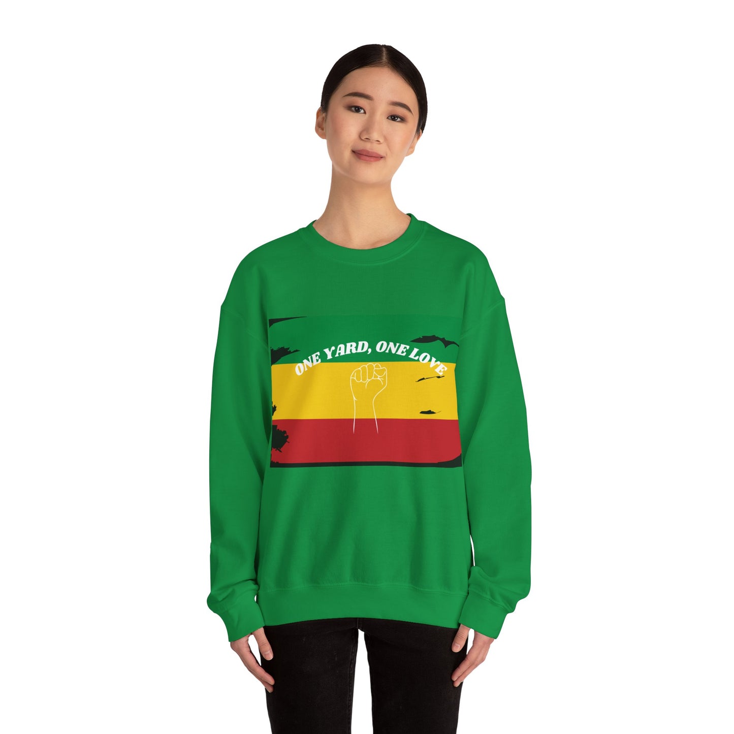 ONE YARD LOVE POWER ART GRAPHIC ART CREWNECK SWEATSHIRT