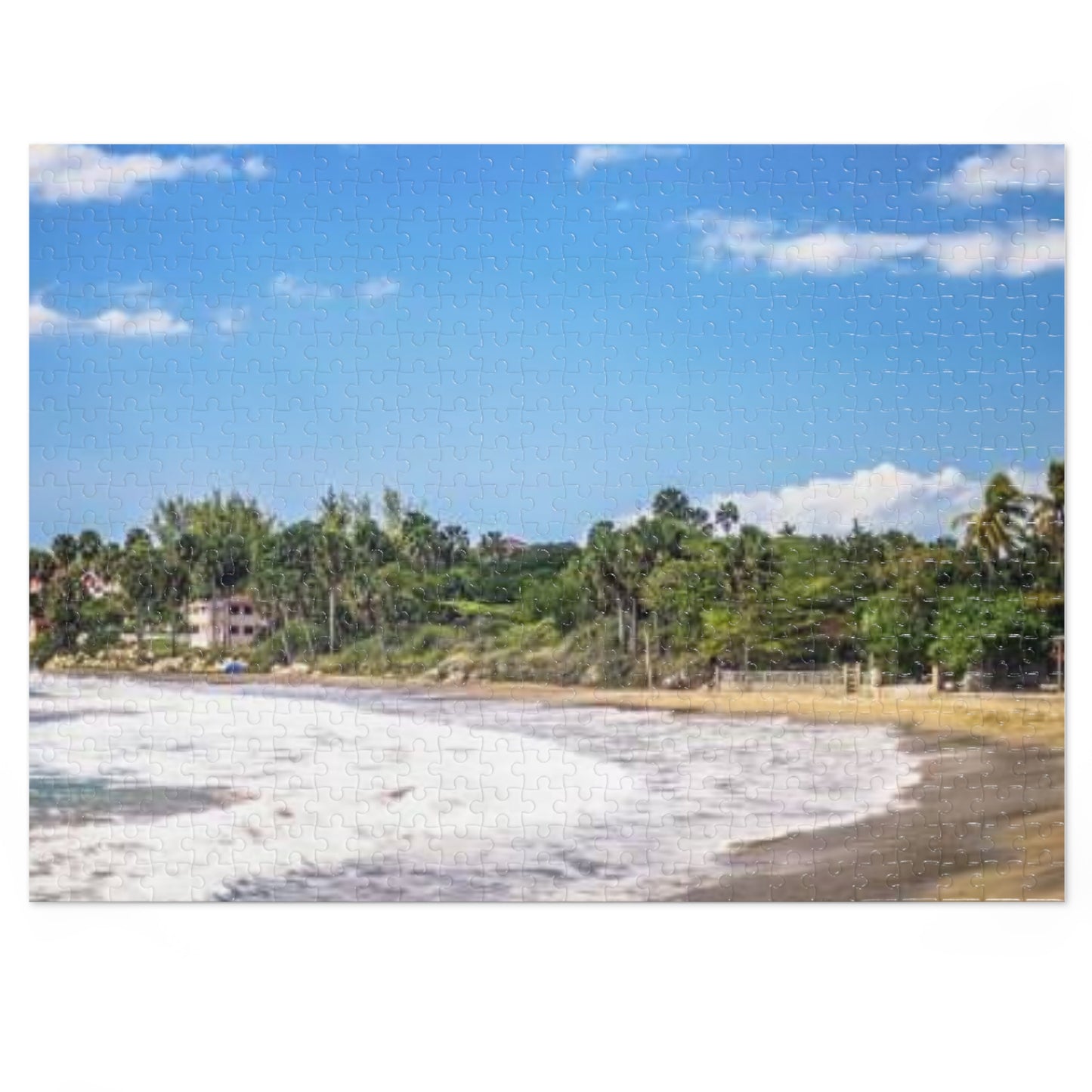 Negril Beach Jigsaw Puzzle with Tin