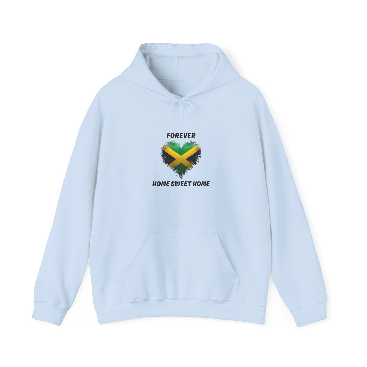 Jamaica Heart Hoodie – "Forever Home Sweet Home" Jamaican Flag Pullover