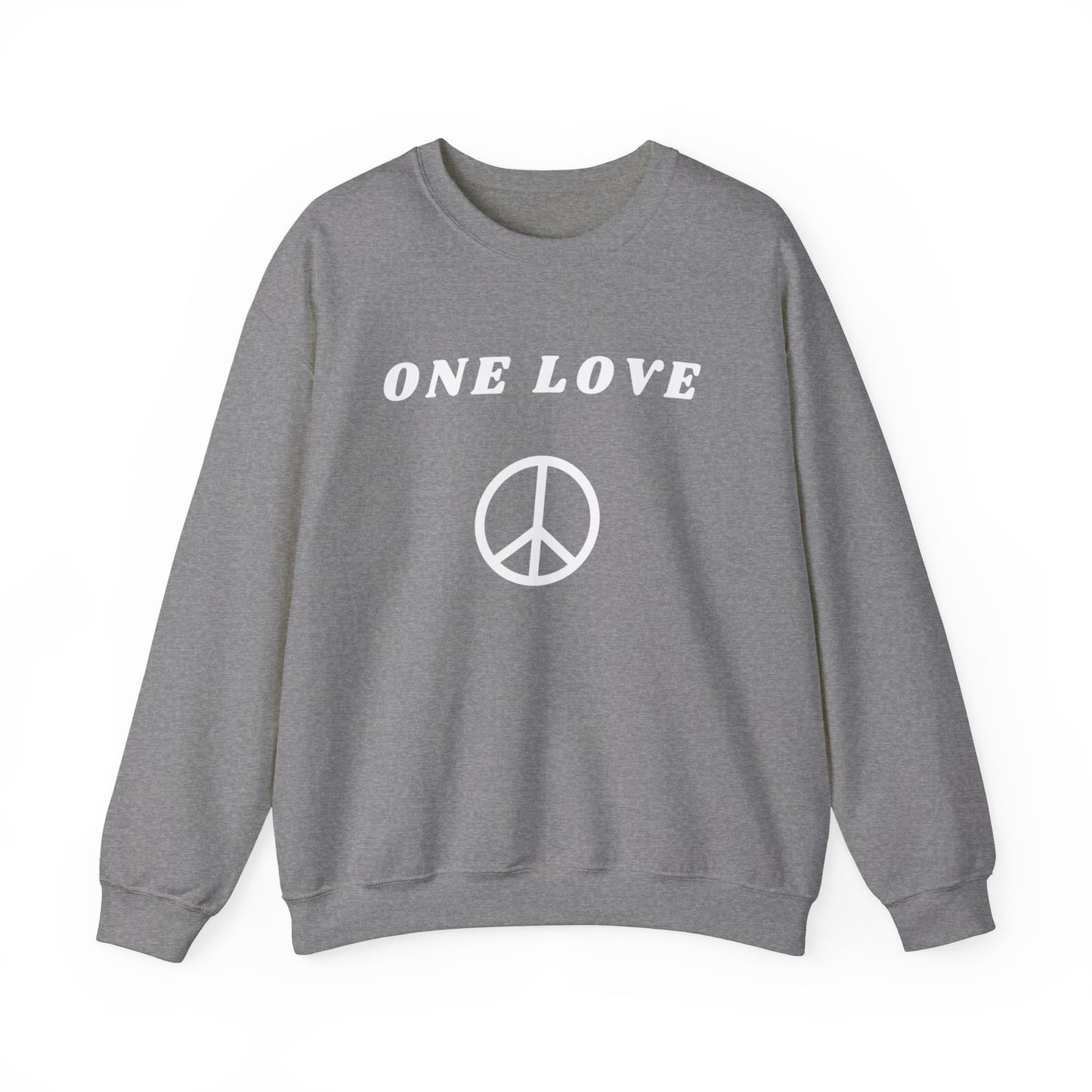 ONE LOVE PEACE CREWNECK SWEATSHIRT GIFT