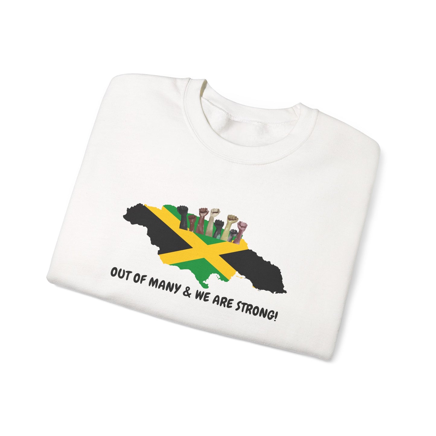 Jamaica  Flag Unity Crewneck Sweatshirt — "Out of Many & We Are Strong"