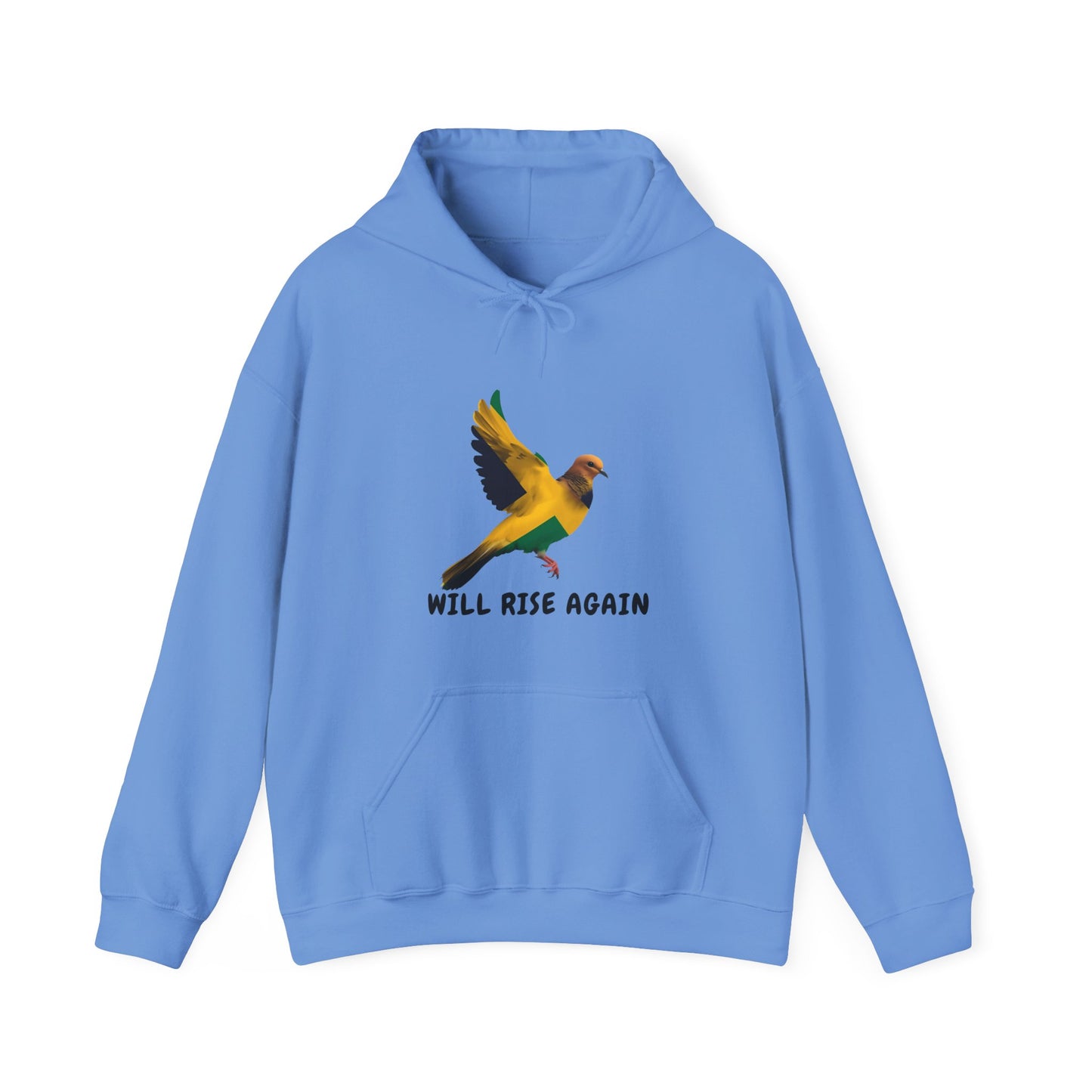 Will Rise Again Jamaica Bird Inspirational Hooded Pullover
