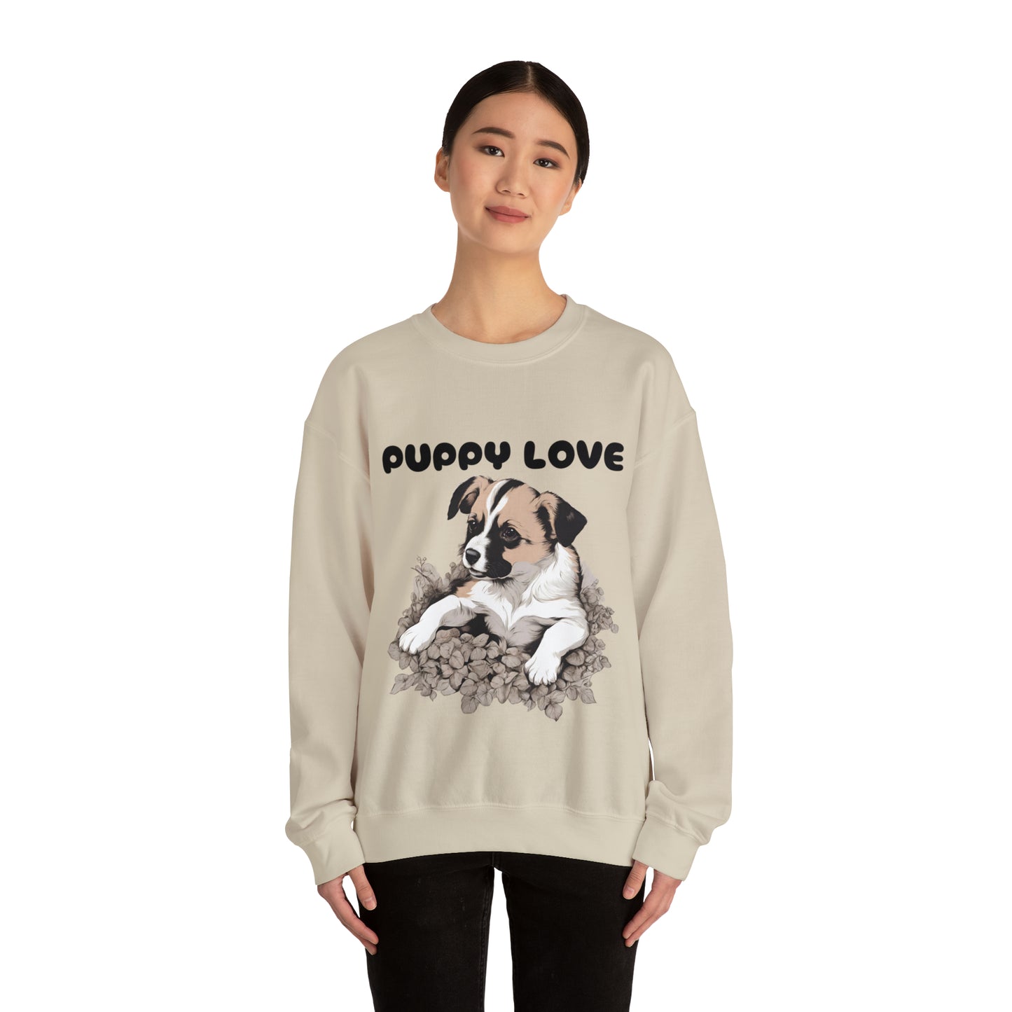 Puppy Love Puppy Pic Design Crewneck Sweatshirt