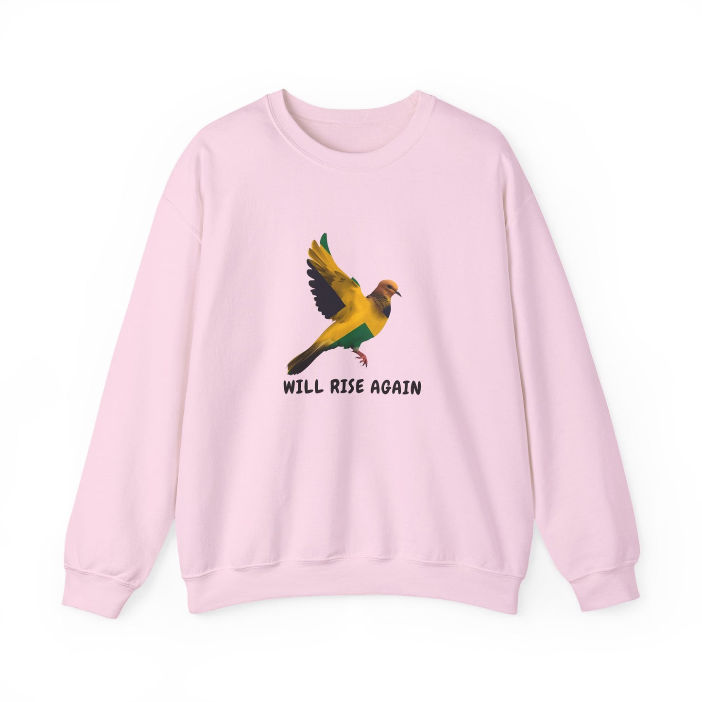 Will Rise Again Inspiring Bird Graphic Crewneck Shirt