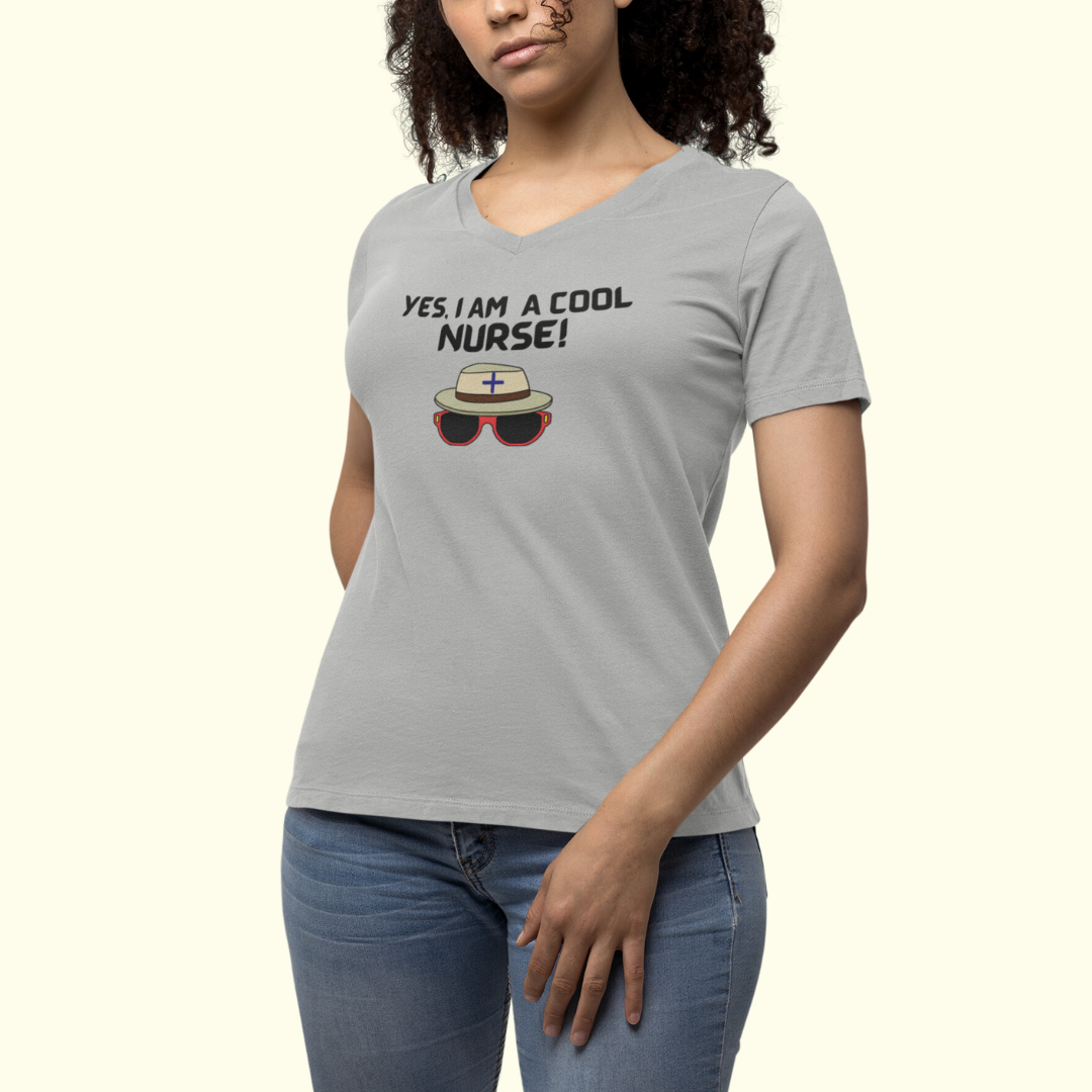 COOL NURSE V NECK T SHIRT GIFT