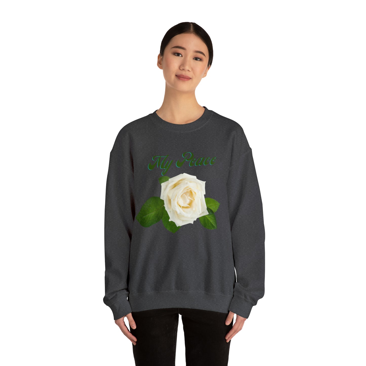 White Rose Design Statement Sweatshirt Gift