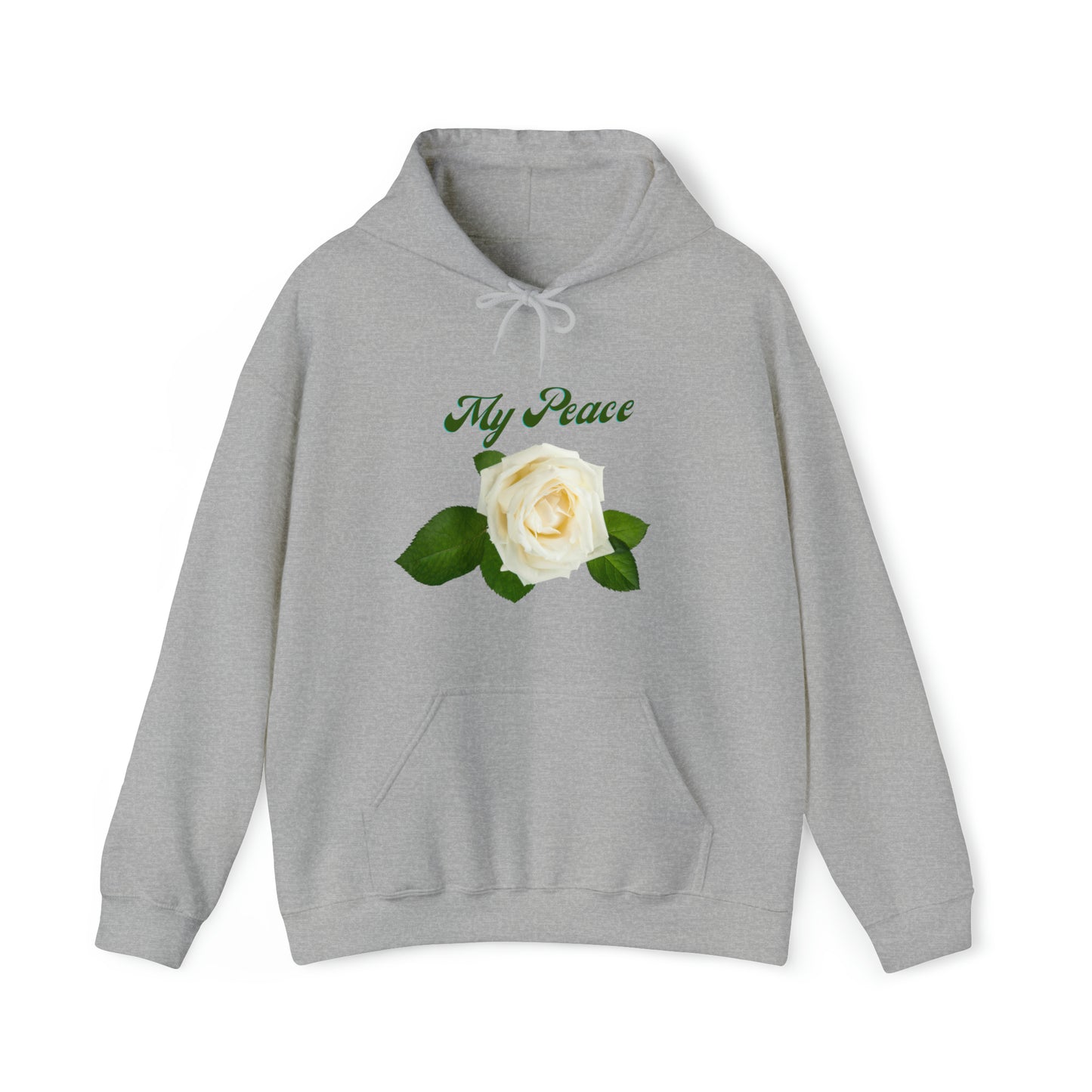 White Rose Flower Statement Hooded Sweatshirt Gift