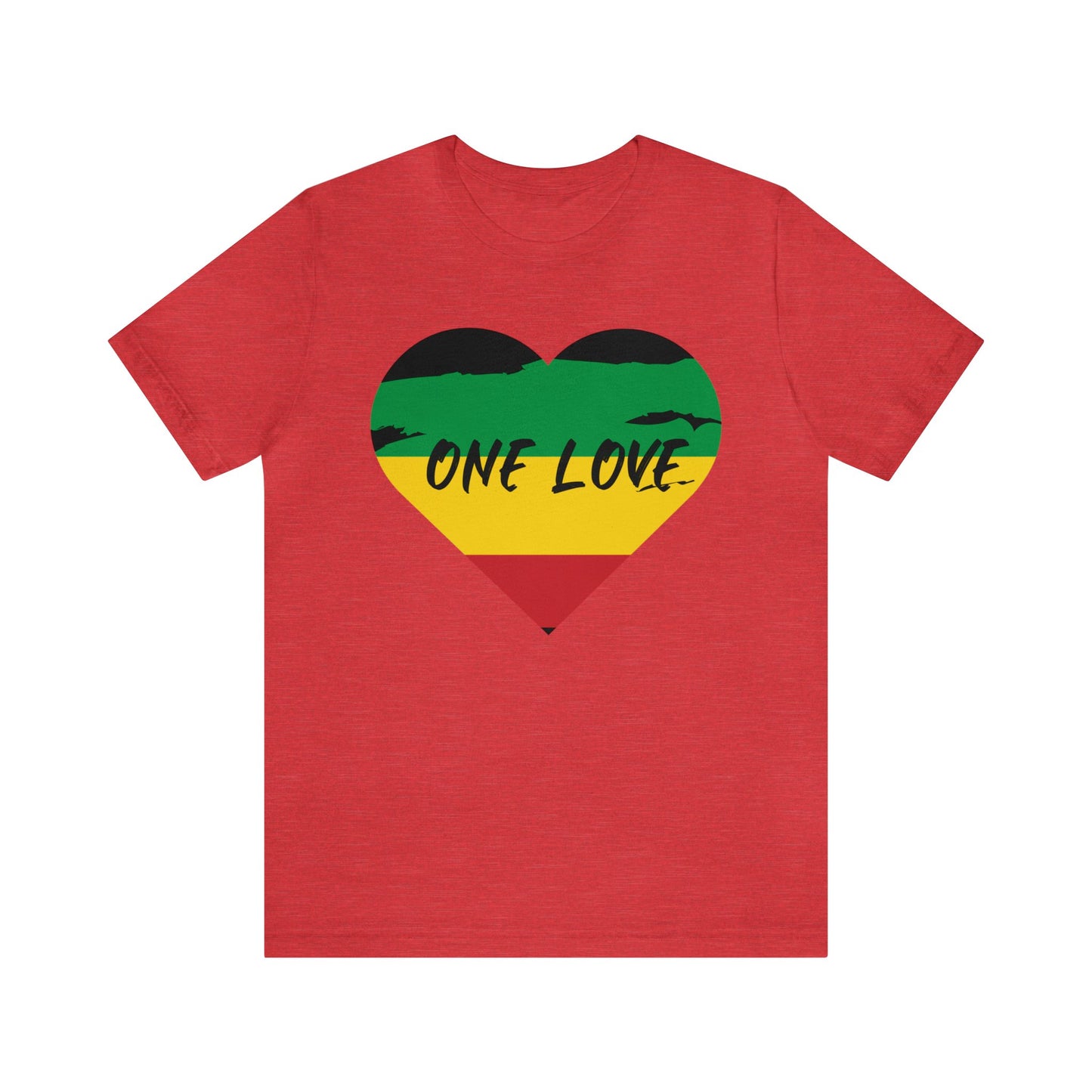 ONE LOVE RASTAH DESIGN UNISEX TEE SHIRT