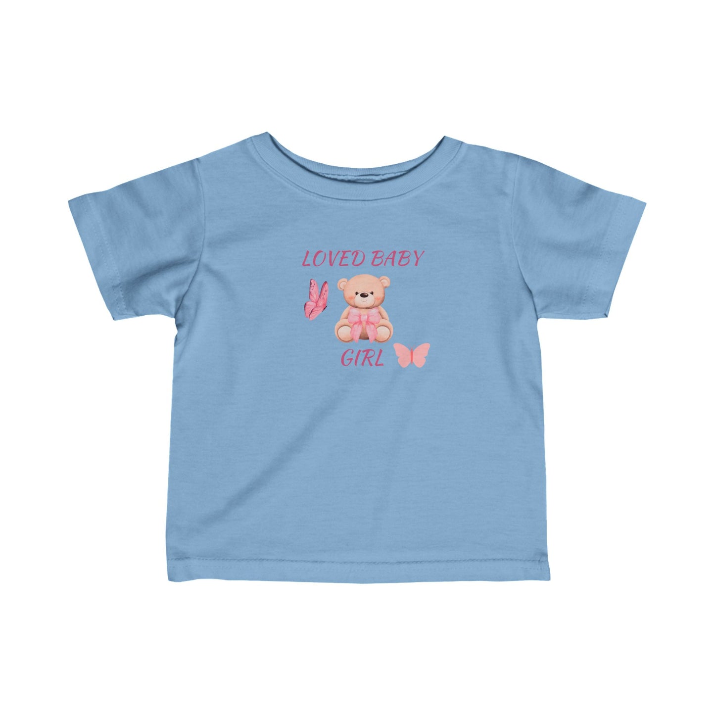 INFANT GIRL LOVED GIRL SHORT SLEEVE TEE SHIRT