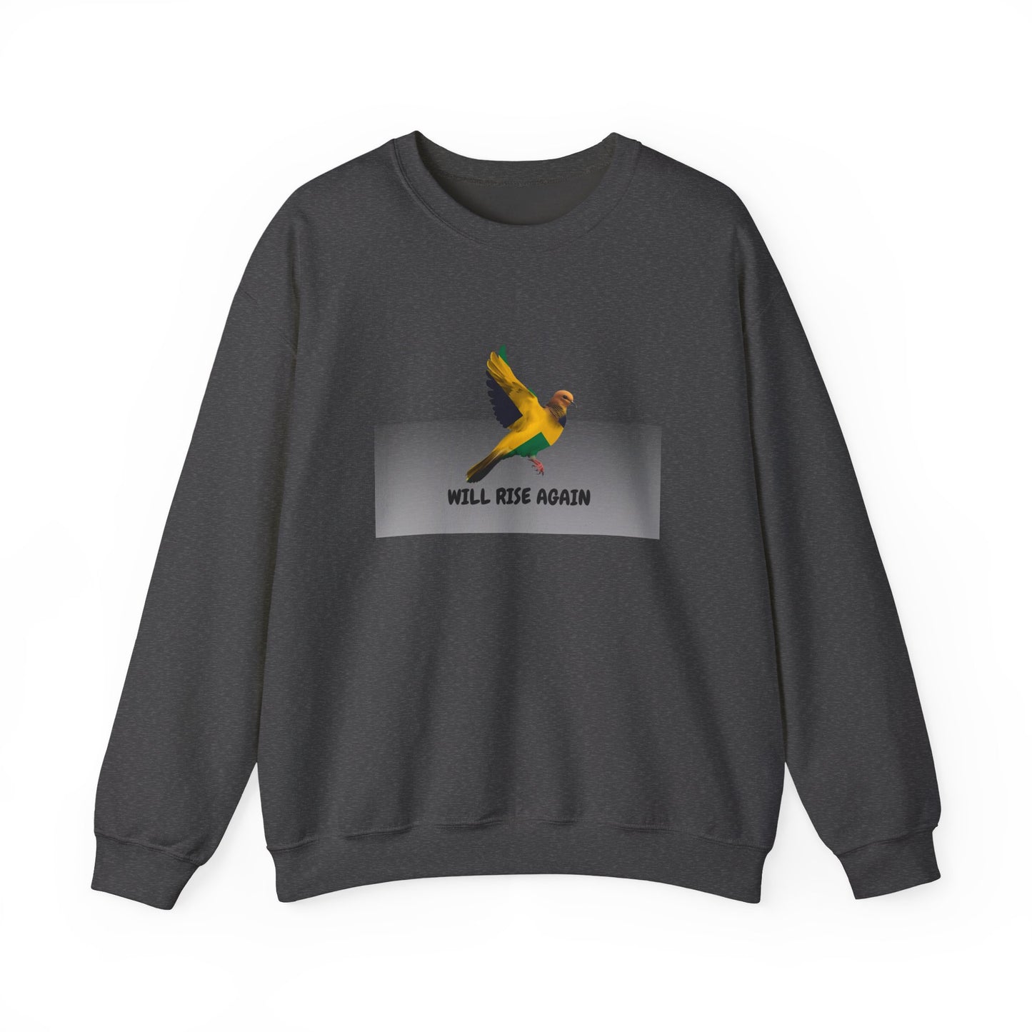 Jamaica Will Rise Again Flying Bird Inspirational Graphic Sweatshirt
