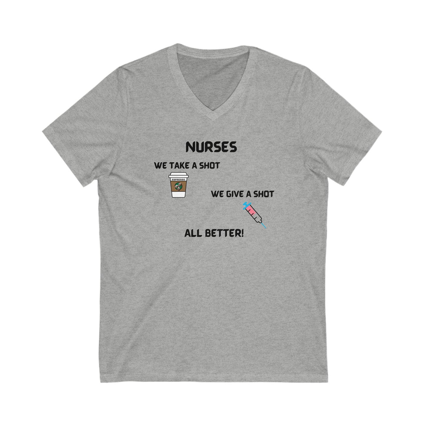 V NECK FUNNY NURSE TSHIRT GIFT