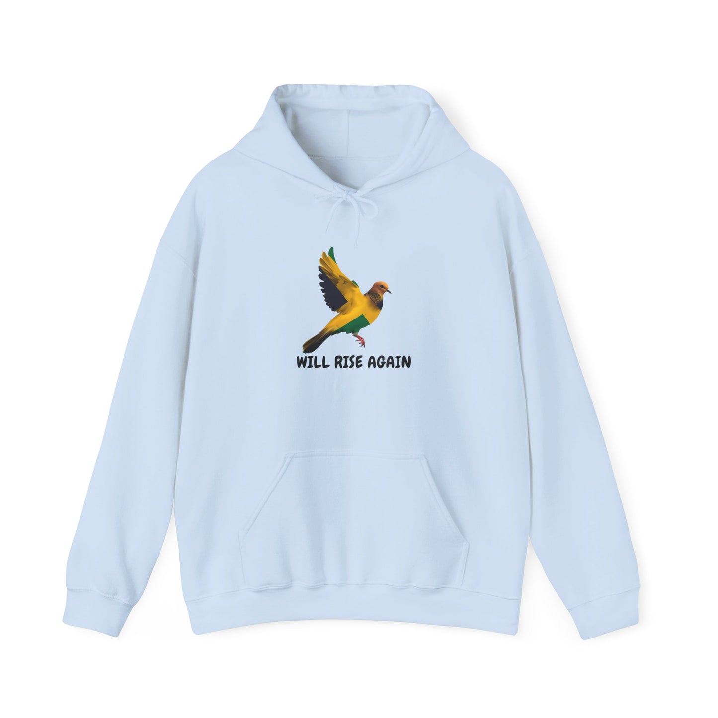 Will Rise Again Bird  Inspirational Flying Bird Graphic Hooded Sweatshirt