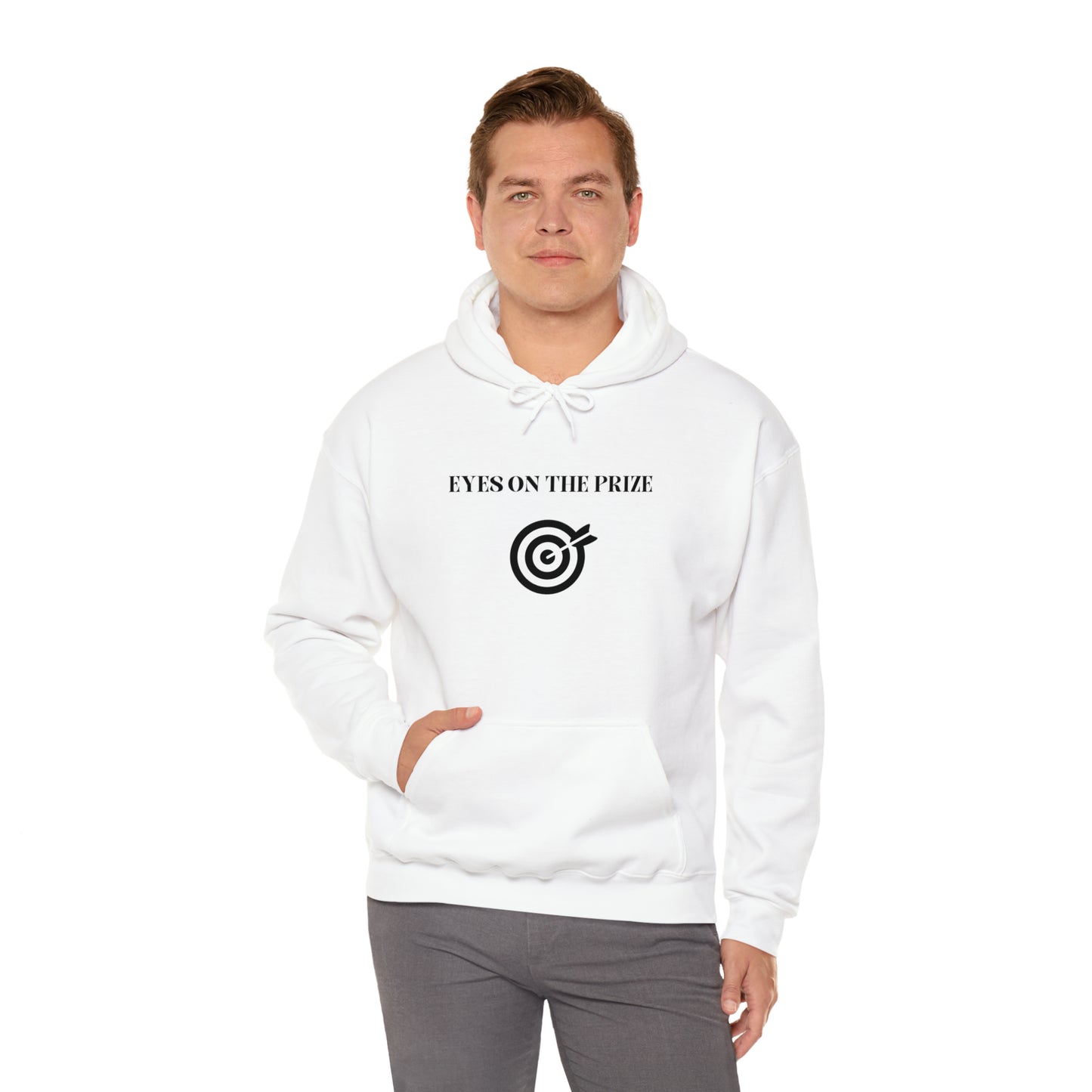 Eyes on the prize Blend Hooded Sweatshirt gift, inspirational words hoodie gift, sweatshirt gift that eacourages