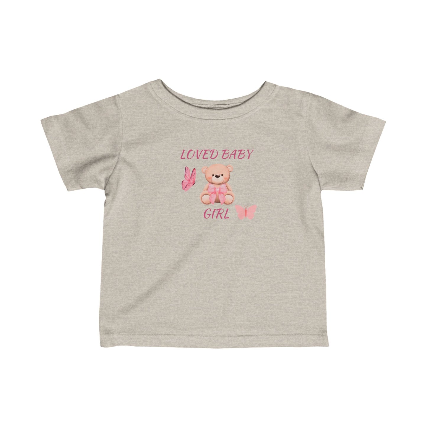 INFANT GIRL LOVED GIRL SHORT SLEEVE TEE SHIRT