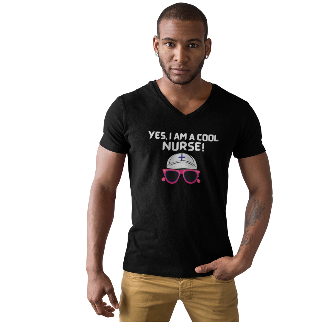 UNISEX V NECK T SHIRT FOR A COOL NURSE