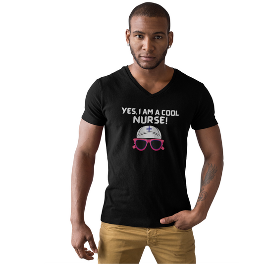 UNISEX V NECK T SHIRT FOR A COOL NURSE