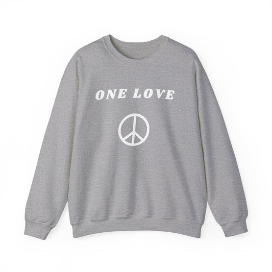 ONE LOVE PEACE CREWNECK SWEATSHIRT GIFT