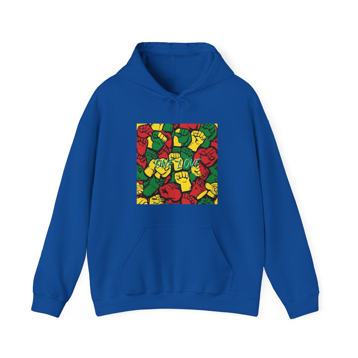 ONE LOVE FIST DESIGN HOODED SWEATSHIRT FOR ROOTS LOVERS