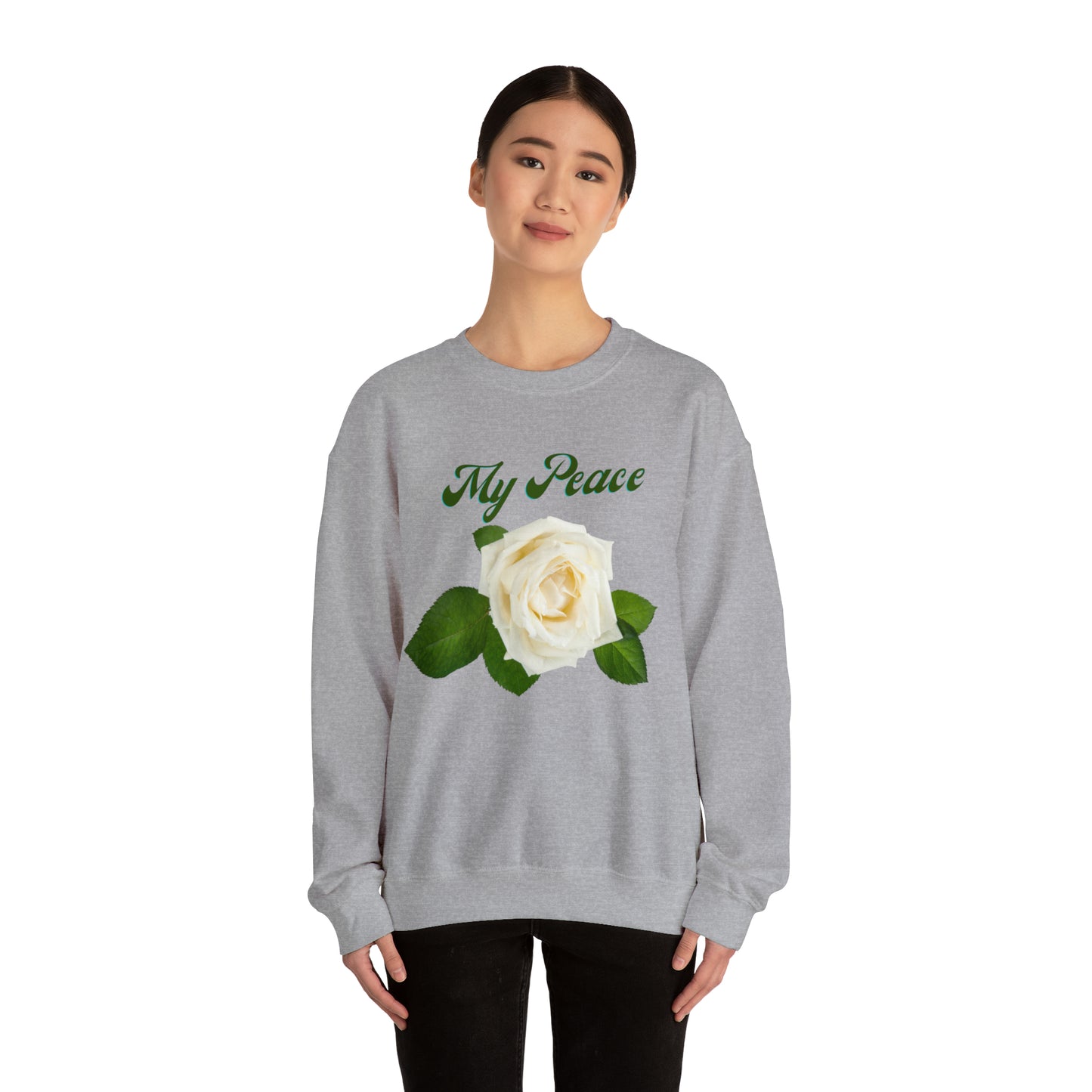 White Rose Design Statement Sweatshirt Gift