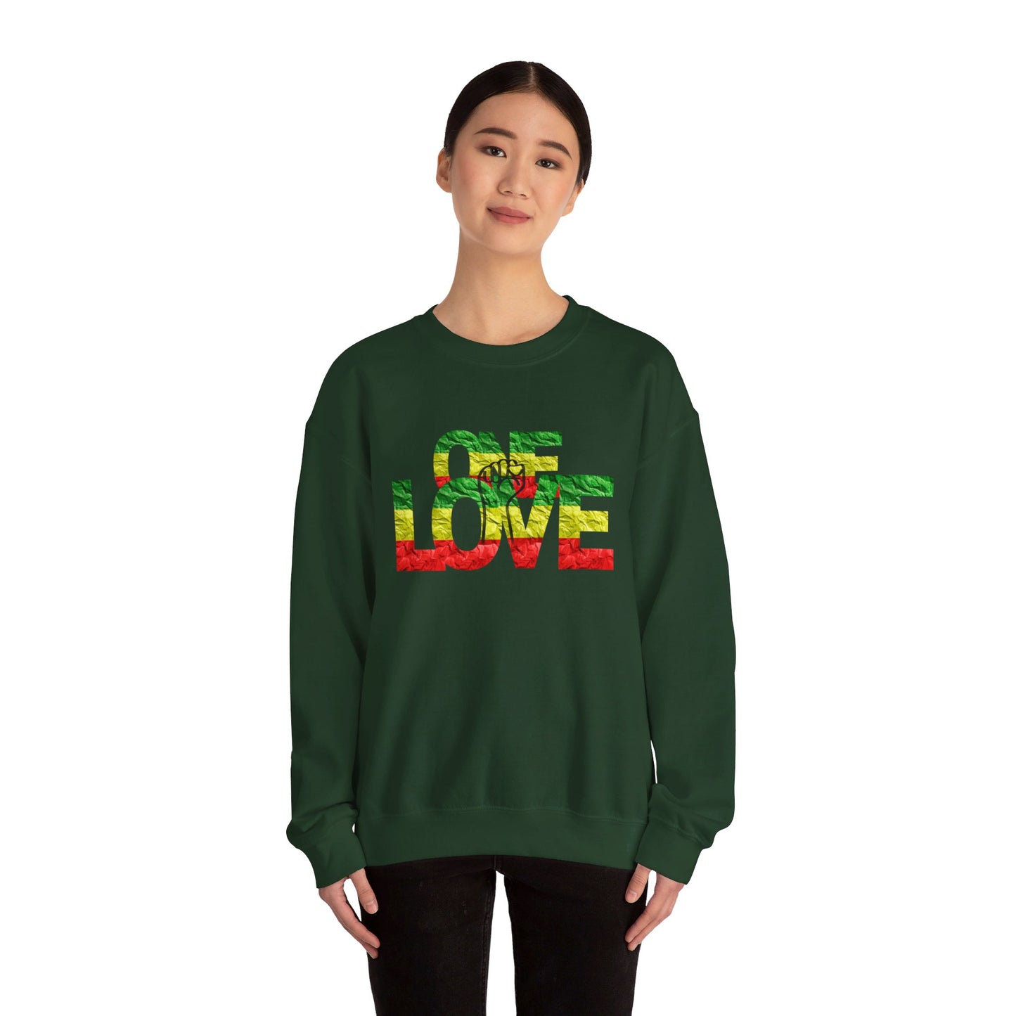 ONE LOVE POWER STATEMENT CREWNECK SWEATSHIRT GIFT