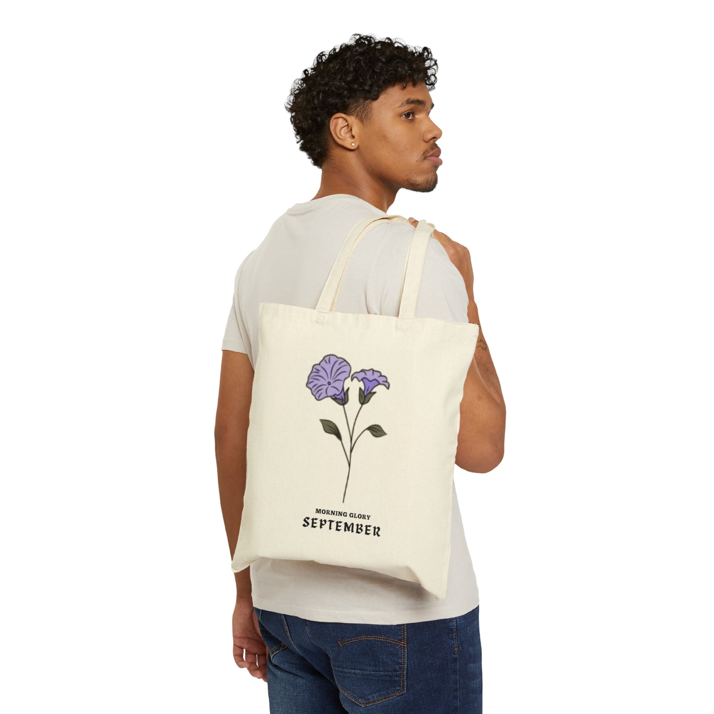 SEPTEMBER BIRTH MONTH FLOWER TOTE BAG GIFT(MORNING GLORY)