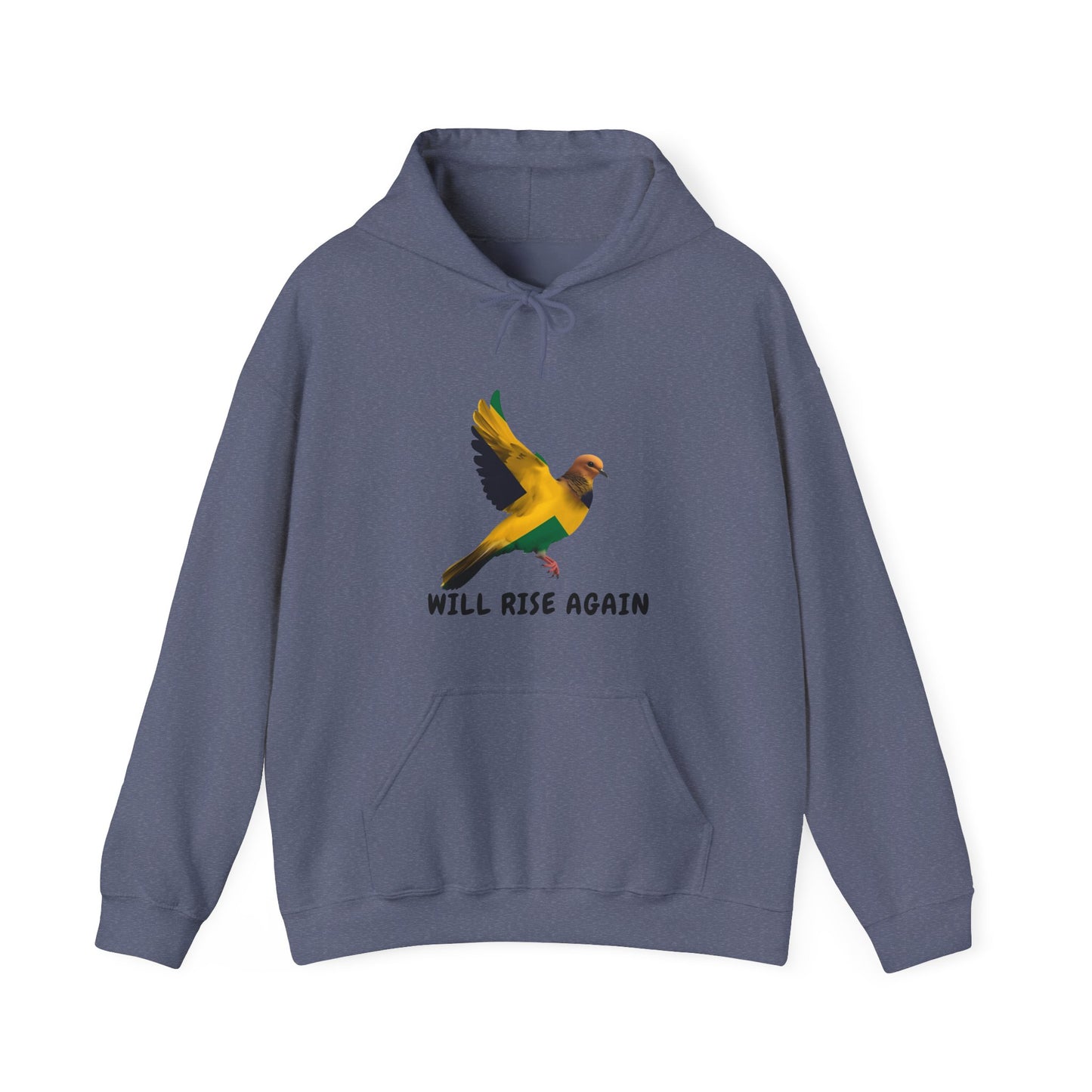 Will Rise Again Jamaica Bird Inspirational Hooded Pullover