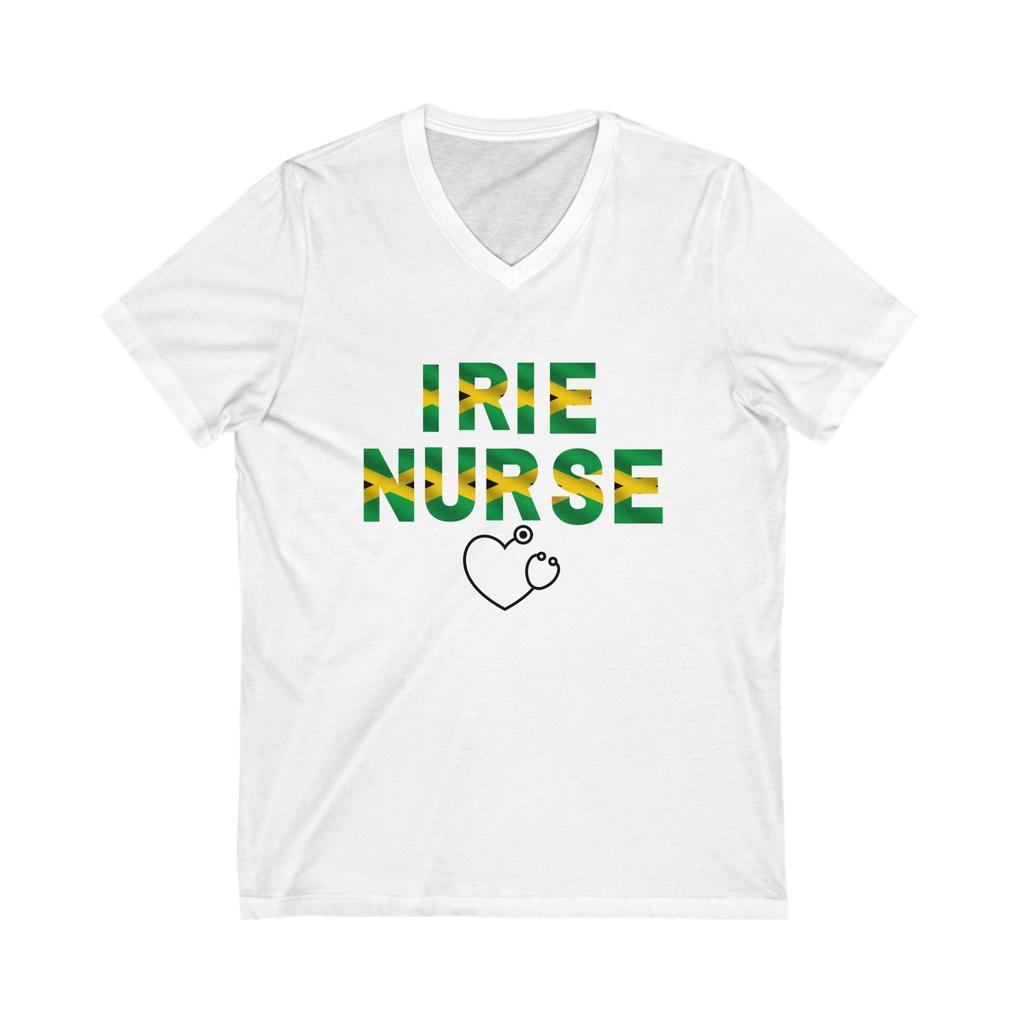 JAMAICAN NURSE V NECK T SHIRT GIFT