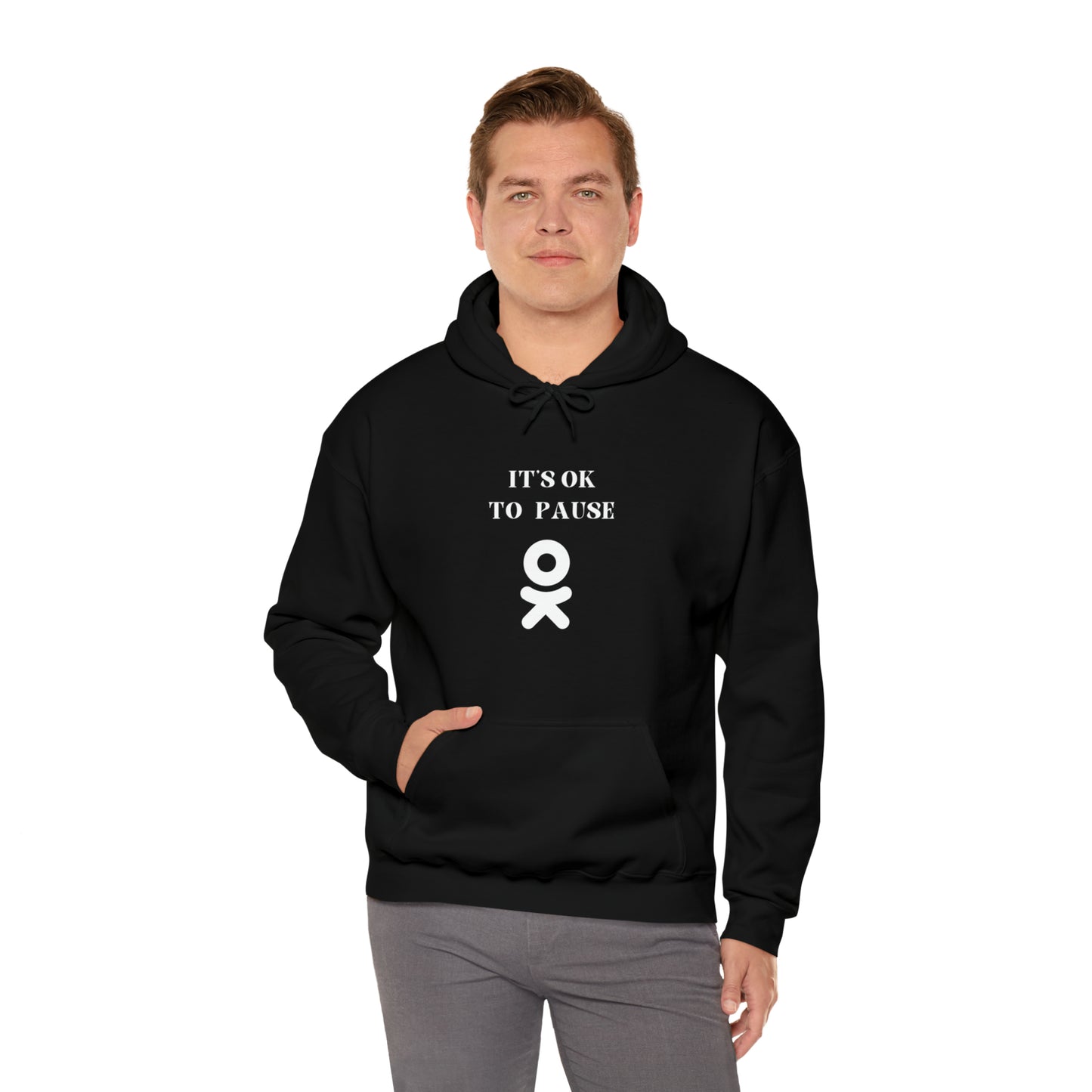 It's ok to pause hooded sweatshirt gift  inspirational words  hoodie gift to encourage. sweatshirt gifts for friends