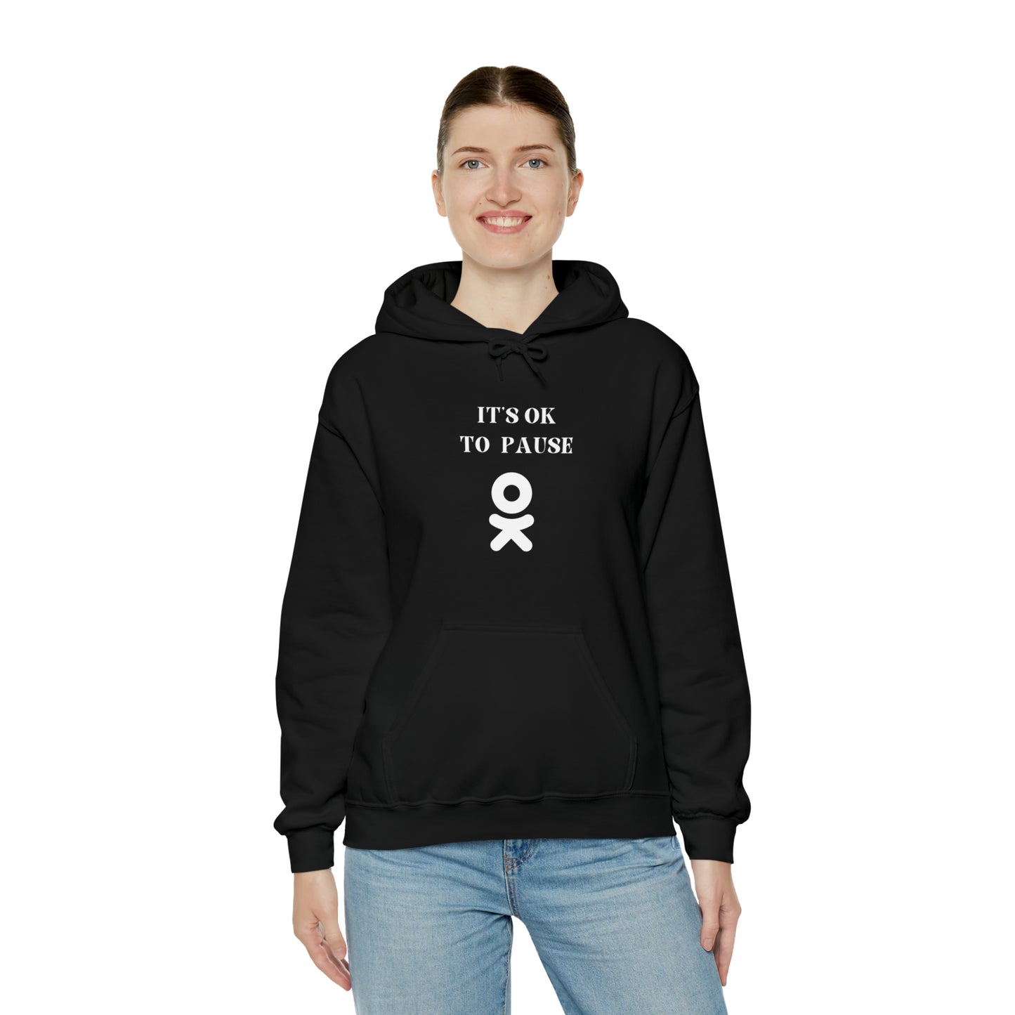 It's ok to pause hooded sweatshirt gift  inspirational words  hoodie gift to encourage. sweatshirt gifts for friends