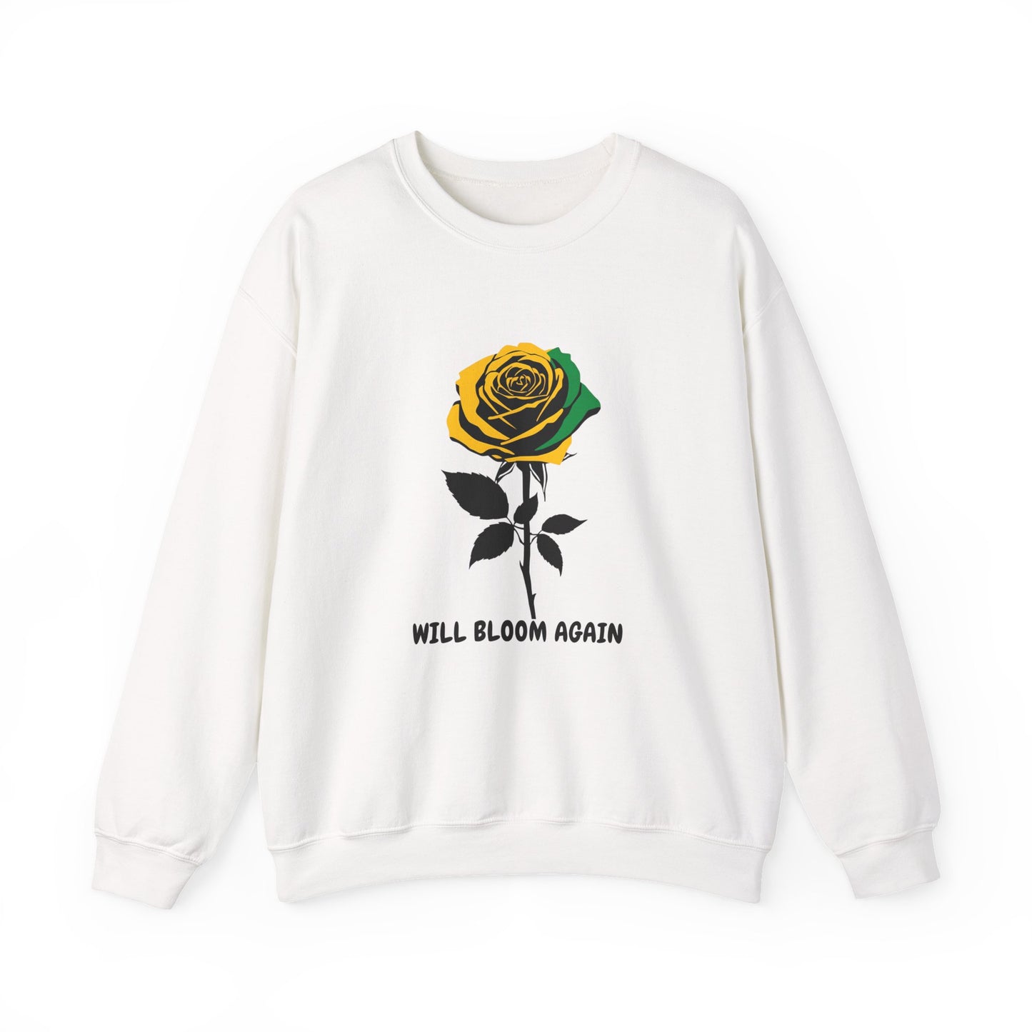 Bloom Again Jamaica  Rose Rose Graphic Crewneck Sweatshirt
