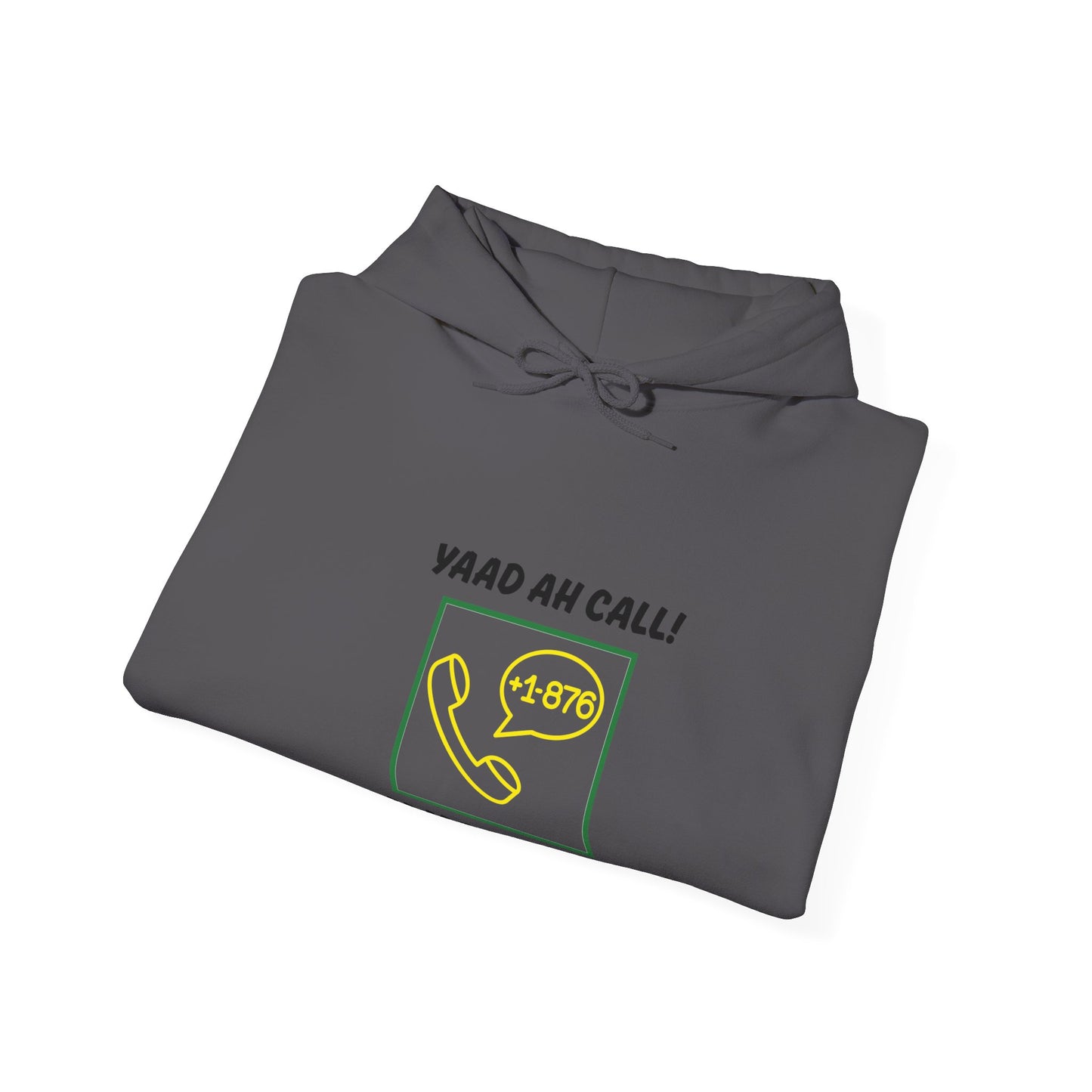Jamaican  Area Code Hoodie – “Yaad Ah Call! Mi Haffi Guh!” Graphic Pullover