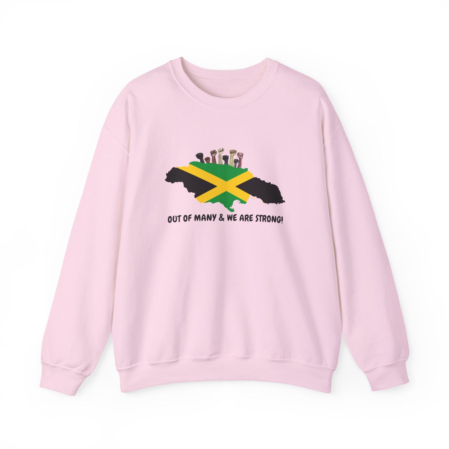Jamaican Unity Crewneck Sweatshirt — "Out of Many, We Are Strong"