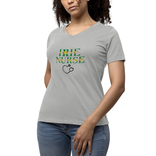 JAMAICAN VIBE V NECK TEE SHIRT NURSE GIFT