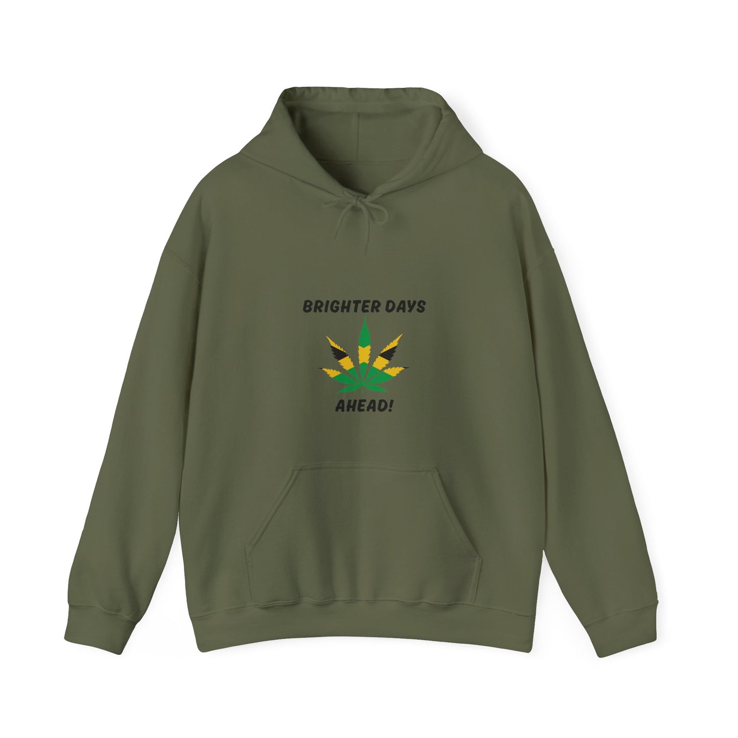 "Brighter Days Ahead!" Jamaica Leaf Graphic Pullover