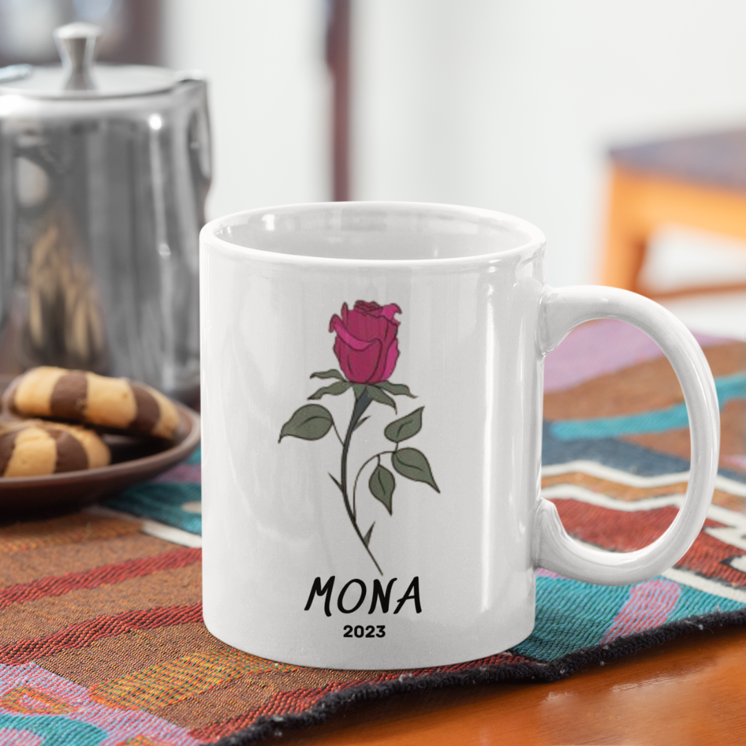 Birth Month flower mug (June)