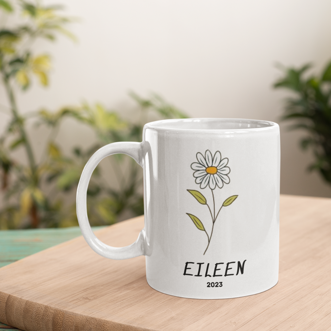 Birth Month flower Mug (April)