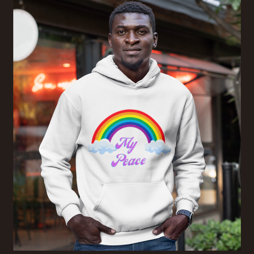 Rainbow Print Statement Hoodie Gift