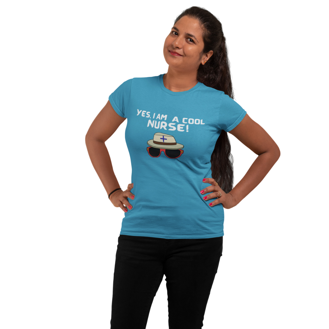 COOL NURSE CREWNECK TEE SHIRT GIFT FOR NURSES