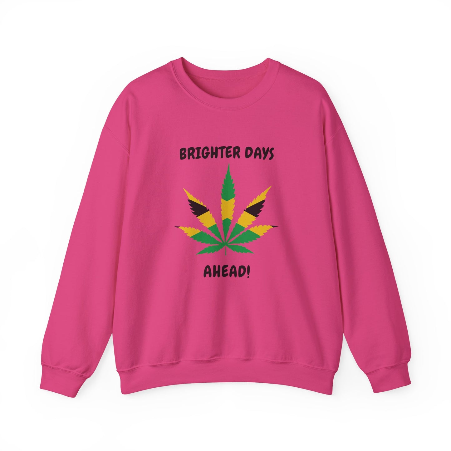 Brighter Days Ahead Sweatshirt — Rasta Leaf Graphic Crewneck