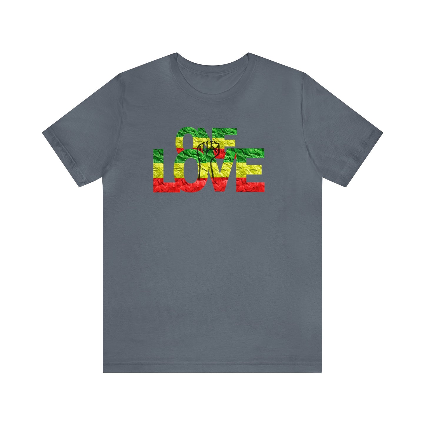 ONE LOVE AND POWER ROOTS COLOR STATEMENT T SHIRT