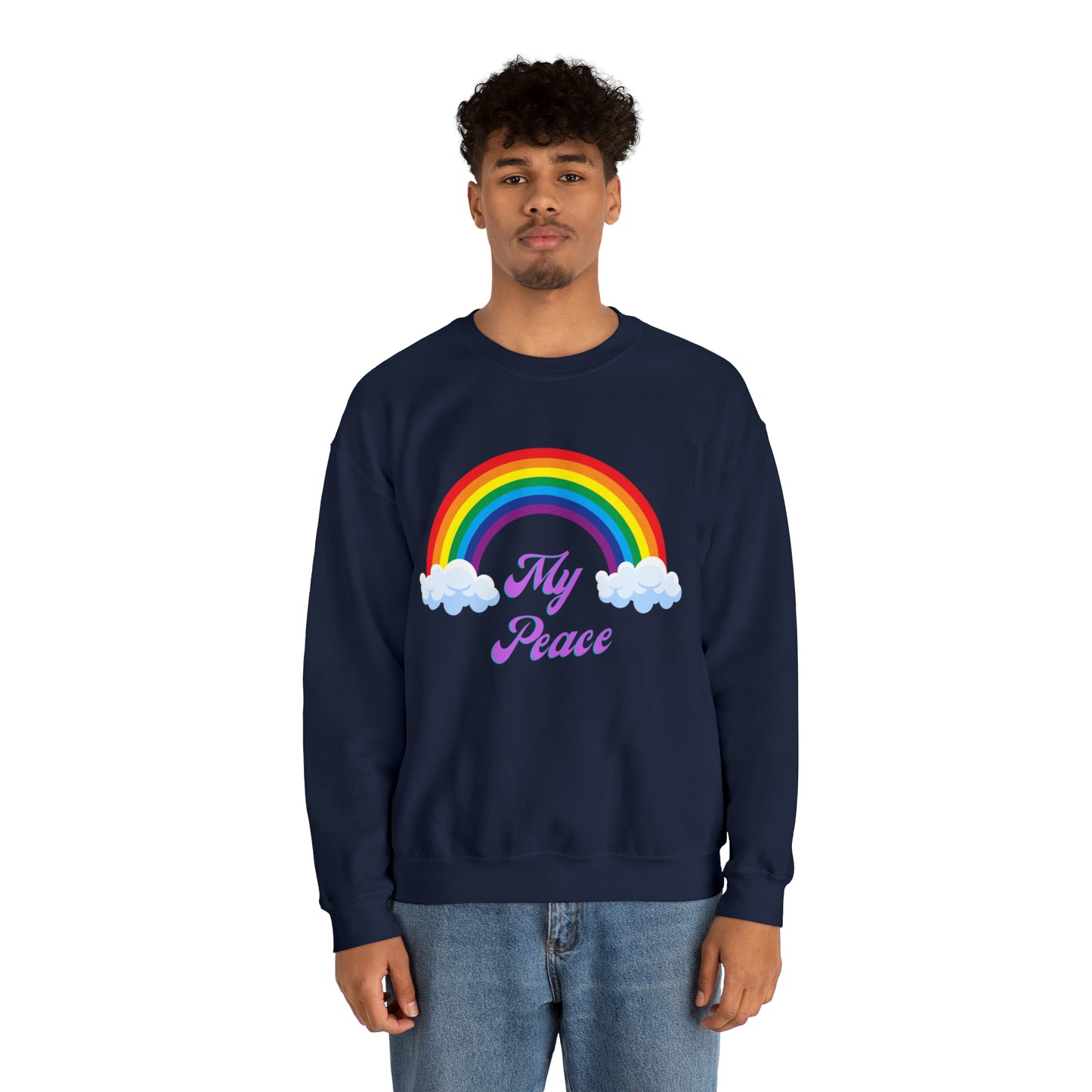 Rainbow design statement Crewneck sweatshirt gift