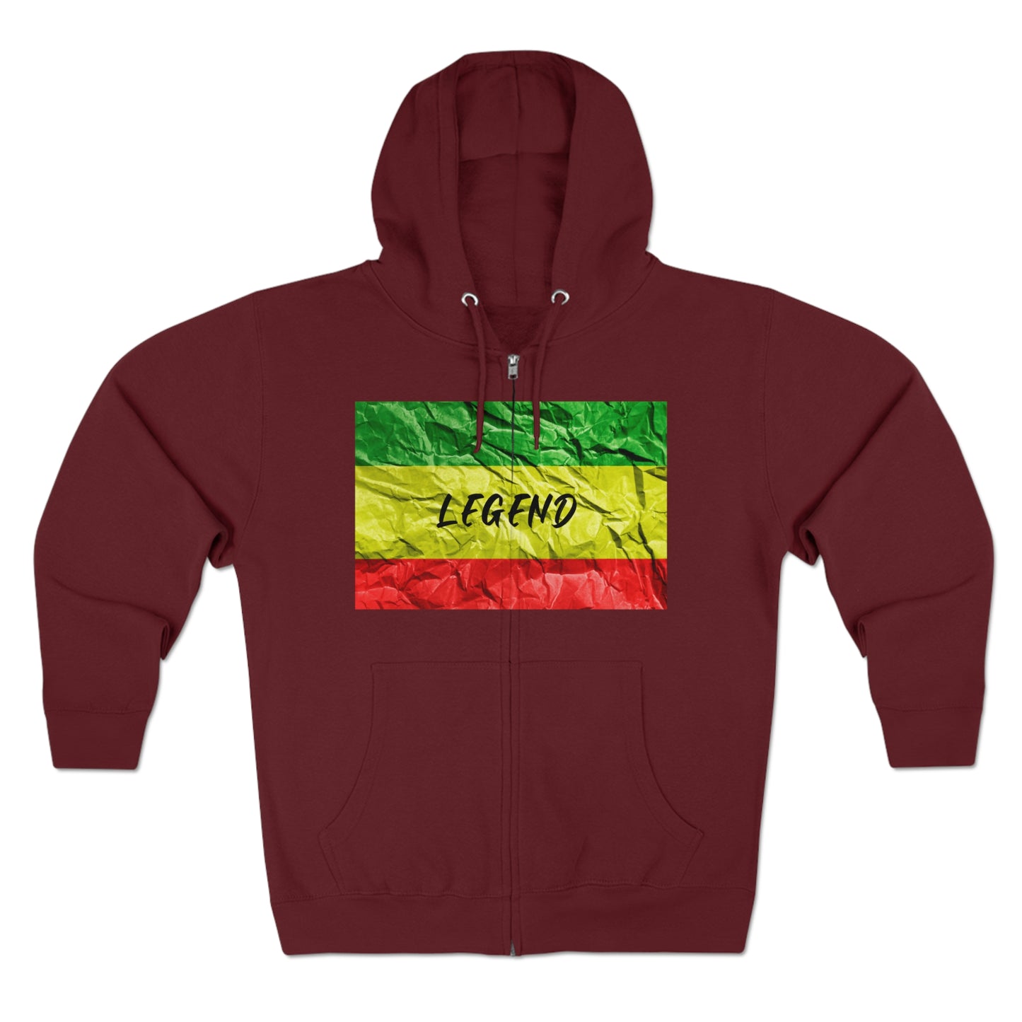 LEGEND REGGAE MOOD ZIP FRONT HOODIE GIFT