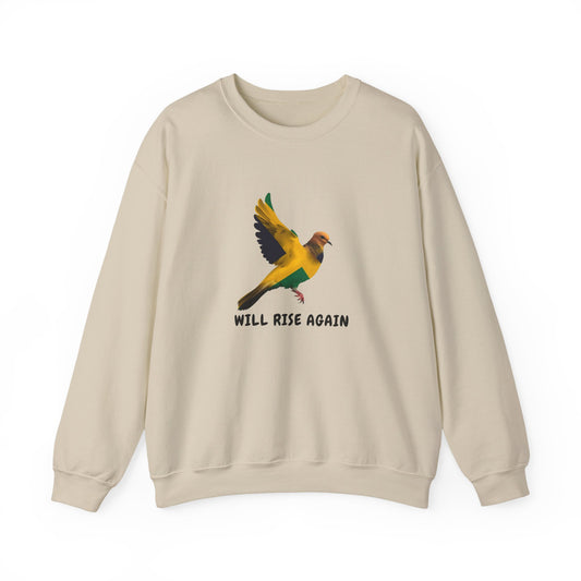 Will Rise Again Inspiring Bird Graphic Crewneck Shirt