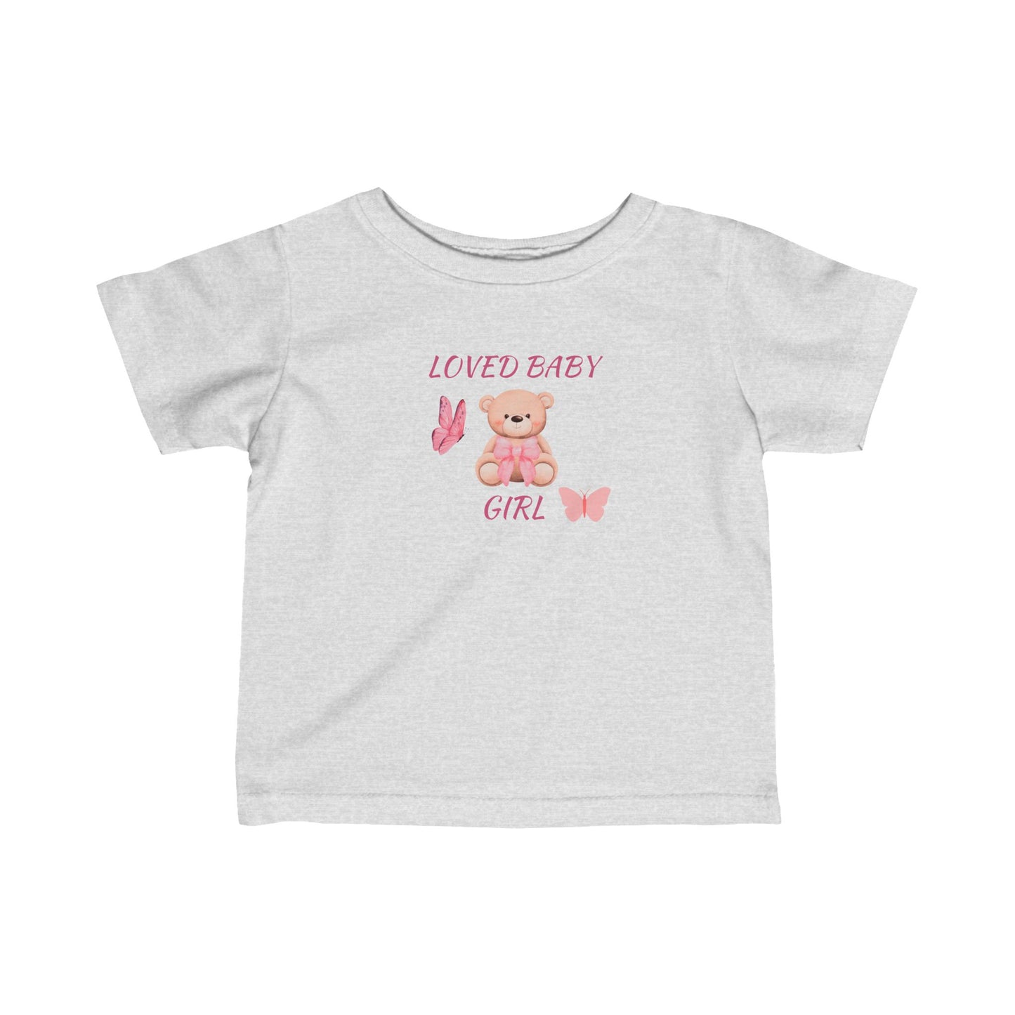 INFANT GIRL LOVED GIRL SHORT SLEEVE TEE SHIRT