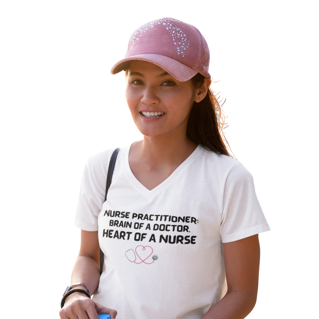 UNISEX V NECK T SHIRT GIFT FOR NURSE PRACTITIONER