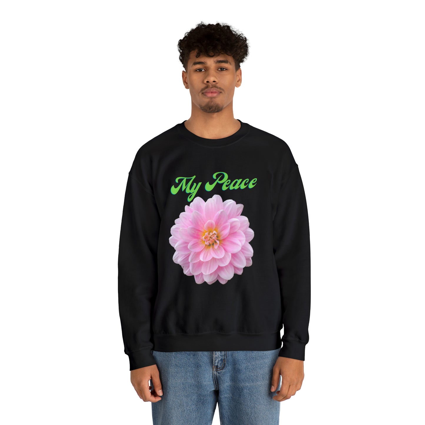 Pink Peony Design Crewneck Sweatshirt Gift